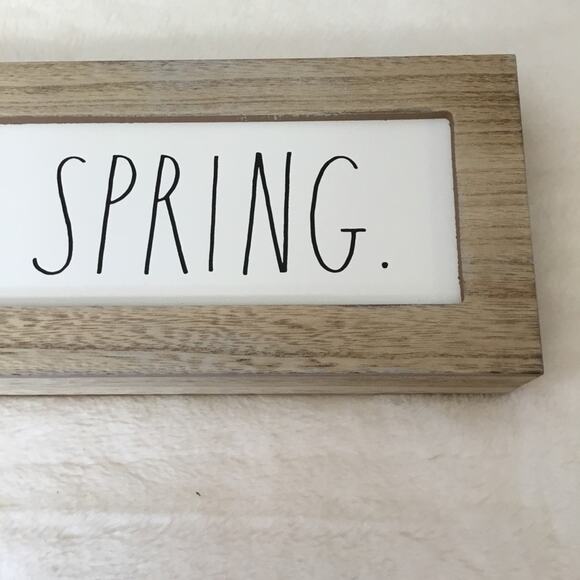 Rae Dunn White "HAPPY SPRING" Wooden Wall Sign - Picture 6 of 12